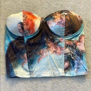 Angels in the Sky Satin Corset/Bustier